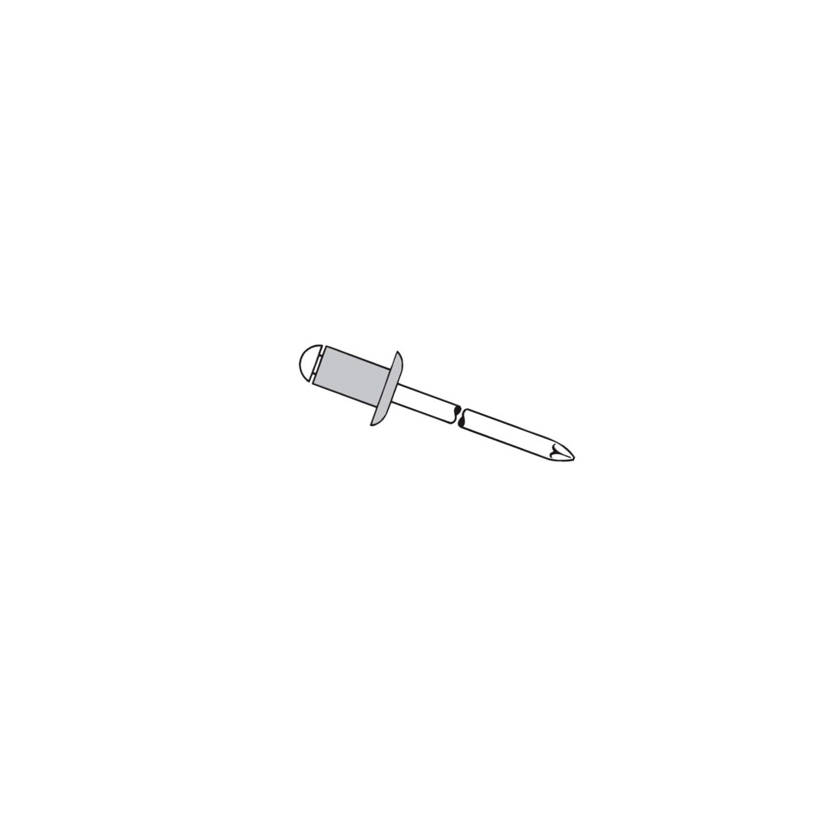 QQ GESIPA Alu / Stahl Blindniete 6,4 x 20 mm, Standard Flach