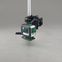 Laserliner Kreuzlinienlaser PrecisionPlane-Laser 4G Pro, 4 grüne 360°-Laserkreisen, ± 0,15 mm / m, Sichtbarkeit 60 m, inkl. 2 x Li-Ion Akkupack und Wandhalterung in L-BOXX