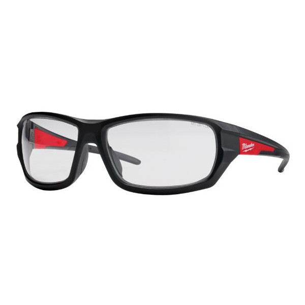 MILWAUKEE Performance Schutzbrille klar, kratzfeste, beschlagfreie Gläser, flexible Bügel, EN166, EN170/EN172