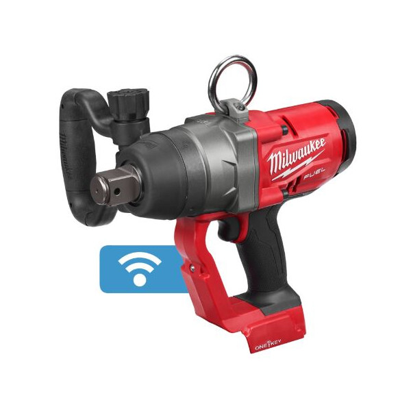 MILWAUKEE M18ONEFHIWF1-0X FUEL Akku-Schlagschrauber 18V, 1 Aufnahme, ONE-KEY, 2033/2400 Nm, max. M42, Seitenhandgriff und Metallhaken, Sologerät in HD-Box