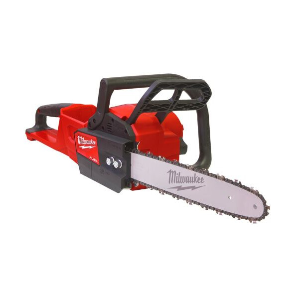 MILWAUKEE M18FCHS35-0 FUEL Akku-Kettensäge 18V, 35cm Schwertlänge, metallischer Krallenanschlag, mit Öl, Sägekette und Schwertschutz, Sologerät
