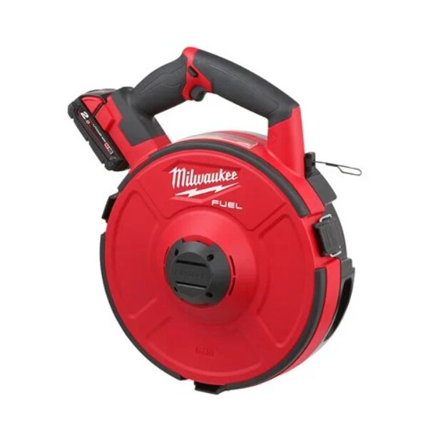 QQ MILWAUKEE M18 FPFT-202 36M ST SET Akku-Kabeleinziehgerät, Stahlbandtrommel 36m x3mm, 18V, 2x Akku 2,0Ah, Ladegerät im Karton