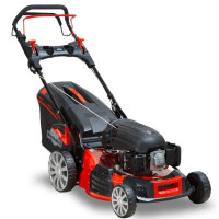 Herkules MLS-47 V5 Rasenmäher Benzin, 2,6kW, Schnittbreite 47cm, variabler Hinterradantrieb, zentrale Schnitthöhenverstellung, 65l Fangkorb inkl. Mulch-Kit, Seitenauswurf, Flächenempfehlung bis ca. 1600m²