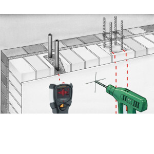 Laserliner MultiScanner Plus, elektronisches Ortungsgerät inkl. Tiefenanzeige, Ständerwerk (Holz, Metall), Metallortung (Stahl, Kupfer, Eisen), spannungs- und nicht spannungsführende Leitungen