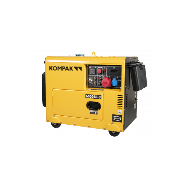 KOMPAK 6100SE-3 Winteraktion Stromaggregat Silent Diesel 5500W, mit AVR, 1x 400V, 1x230V