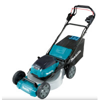 Makita DLM536Z Akku-Rasenmäher 2x18 V, Schnittbreite 53cm, einschaltbarer Leisemodus, 4in1: Mähen, Sammeln, Mulchen, Seitenauswurf, 60l Fangkorb, Radantrieb, bis 1.800qm, Solomaschine