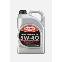 QQ Meguin megol Motorenöl High Condition 5W-40, ganzjähriges Leichtlauf-Motorenöl, 5L Kanister