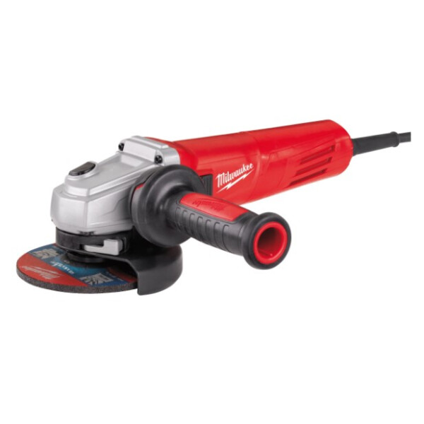 MILWAUKEE AGV12 -125X Winkelschleifer, 1200W, 125mm, Kabellänge 4m, Wiederanlaufsperre, Überlastschutz, FIXTEC-Schnellwechselsystem, AVS-Seitenhandgriff, Sologerät im Karton