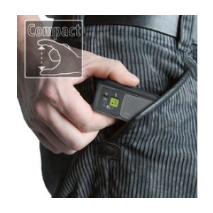 Laserliner LaserRange-Master Gi4 Mini kompakter Entfernungsmesser, Messbereich innen 0,05 bis 40m, grüne Lasertechnologie, Flächen- und Volumenfunktion, LC-Anzeige, eingebauter Akku, 75mm hoch