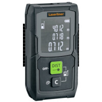 Laserliner LaserRange-Master Gi4 Mini kompakter Entfernungsmesser, Messbereich innen 0,05 bis 40m, grüne Lasertechnologie, Flächen- und Volumenfunktion, LC-Anzeige, eingebauter Akku, 75mm hoch