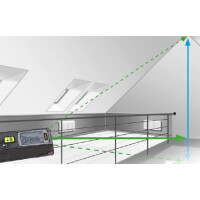 Laserliner LaserRange-Master Gi4 Mini kompakter Entfernungsmesser, Messbereich innen 0,05 bis 40m, grüne Lasertechnologie, Flächen- und Volumenfunktion, LC-Anzeige, eingebauter Akku, 75mm hoch