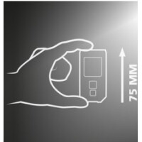 Laserliner LaserRange-Master Gi4 Mini kompakter Entfernungsmesser, Messbereich innen 0,05 bis 40m, grüne Lasertechnologie, Flächen- und Volumenfunktion, LC-Anzeige, eingebauter Akku, 75mm hoch