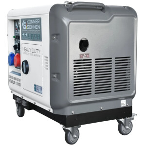 Könner & Söhnen Diesel-Generator KS9300HDES-1/3 ATSR, 18PS, 230V / 6,5KW / 380V / 7,5KW, Elektroanlasser, fahrbar, schalldichtes Gehäuse