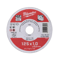 MILWAUKEE SCS 41 / 125 Gewebetrennscheibe Stahl 125x1,0x22,2mm, VPE 50 Stück