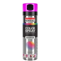 SOUDAL Baustellenmarkierspray Color Spray MP Fluo, pink, 500 ml, Spraydose