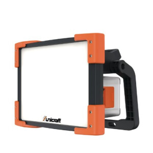 unicraft LBS 5000 DC  LED-Baustrahler, 45W, IP54, 4 Leutstufen, Gehäuse aus schlagfestem Kunststoff IK08,  mit 18 V Akkuadapter Makita/Milwaukee/Bosch/Metabo