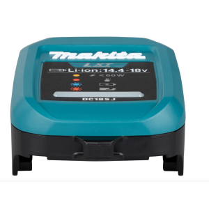 Makita DC18SJ Komplettset USB-Ladegerätset 14,4V/18V LXT Li-Ion, inkl. KFZ-Adapter (ADP14), USB-C PD Ladekabel