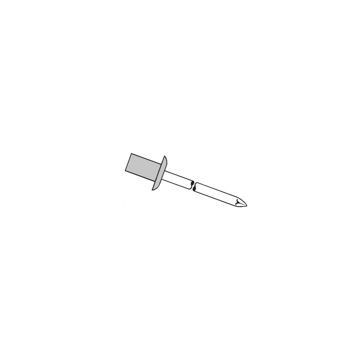 QQ GESIPA CAP Alu / Stahl Blindniete 4,8 x 9,5mm, luft / was