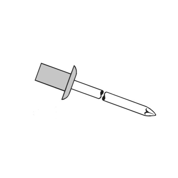 QQ GESIPA CAP Alu / Stahl Blindniete 4,8 x 9,5mm, luft / wasserdicht, nietbare MS 3,5-5,0mm, VPE 500 Stück Abverkauf