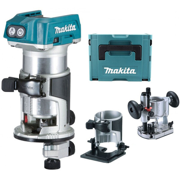 Makita DRT50ZJX2 Akku-Mulitfunktionsfräse 18V, BL-Motor, inkl. Zubehör im Makpac Gr. 4