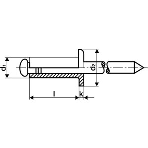 QQ GESIPA Alu/Stahl Blindniete 4 x 17 mm, PolyGrip, Flachrundkopf, nietbare MS 7,0-13,0mm, VPE 500 Stück Abverkauf