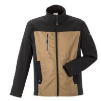 QQ PLANAM Norit Herren Hybridjacke, Farbe: sand/schwarz, Größe: 50, leichte Arbeitsjacke mit Stretcheinsätzen, 65 % Polyester, 35 % Baumwolle ca. 245 g/m²
