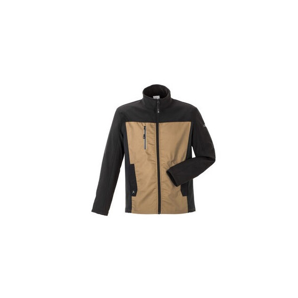 QQ PLANAM Norit Herren Hybridjacke, Farbe: sand/schwarz, Größe: 52, leichte Arbeitsjacke mit Stretcheinsätzen, 65 % Polyester, 35 % Baumwolle ca. 245 g/m²