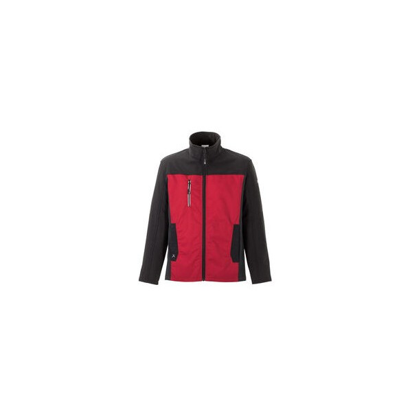 ABV PLANAM Norit Herren Hybridjacke, Farbe: rot/schwarz, Größe: 50, leichte Arbeitsjacke mit Stretcheinsätzen, 65 % Polyester, 35 % Baumwolle ca. 245 g/m²
