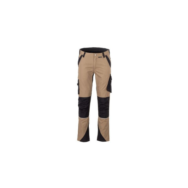ABV PLANAM Norit Herren Bundhose, Farbe: sand/schwarz, Größe: 50, leichte Arbeitshose mit elastischen Einsätzen im Schritt und am Schaft, 65 % Polyester, 35 % Baumwolleca. 245 g/m²